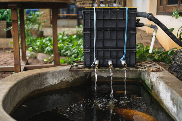 фильтр для воды домашнего приготовления для пруда из пластикового контейнера и трубы из ПВХ