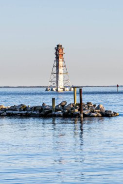 Millers Island Lighthouse in the Chesapeake Bay Maryland clipart