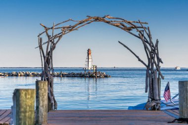 Chesapeake Bay Baltimore 'daki Miller Adası Deniz Feneri