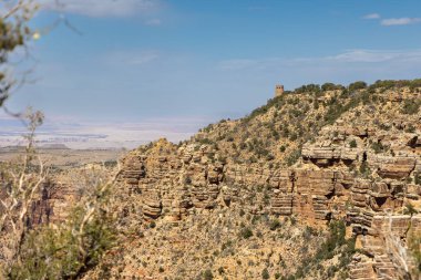 Grand Canyon South Rim 'in, Ulusal Park' ın ve Colorado Nehri 'nin fotoğrafı.