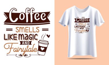 Moda Kahve Aşığı Tişörtü Vektör Tasarımı Kafe hayranları ve Barista için mükemmel