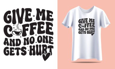 Moda Kahve Aşığı Tişörtü Vektör Tasarımı Kafe hayranları ve Barista için mükemmel