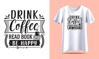 Moda Kahve Aşığı Tişörtü Vektör Tasarımı Kafe hayranları ve Barista için mükemmel