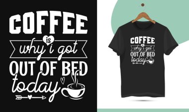 Kahve Tipografisi Tişört tasarım şablonu yazdırmak için.
