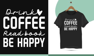 Kahve Tipografisi Tişört tasarım şablonu yazdırmak için.