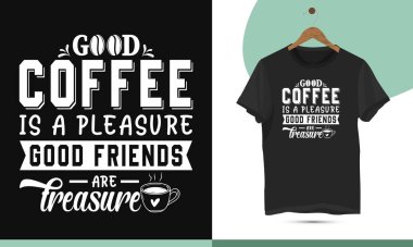 Kahve Tipografisi Tişört tasarım şablonu yazdırmak için.