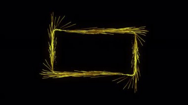 4K altın parçacıkları ve parıltılar. Patlama havai fişekleri. Soyut optik liflerin patlaması. Kompleks Ağ 'ın İçinde Renkli Elektrik Sinyalleri Akıyor. Giriş açıcı. Logo teşhircisi. Alfa kanalı