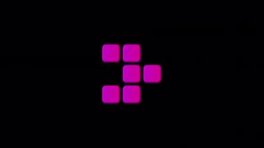 4K Animasyon - şeffaf arkaplanda kare simgesi yükleniyor. Döngülü yükleme veya yazma animasyonu. Kare ayırma yükleme canlandırması.