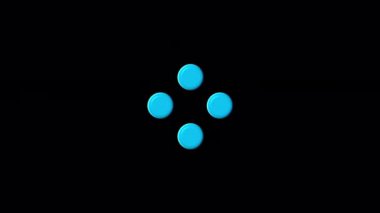 4K Animasyon - şeffaf arkaplanda daire simgesi yükleniyor. Döngülü yükleme veya yazma animasyonu. Top bölme yükleme canlandırması.