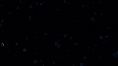 Altın toplar. Alfa kanalında düşen toplar animasyonu. Şeffaf bir arkaplanda 