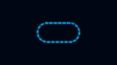 4K animasyon. Neon çerçeve. Renkli neon çizgiler hareket ediyor. Neon tarzı hareket hattı. Döngü animasyonu. Neon arka plan. Alfa kanalı