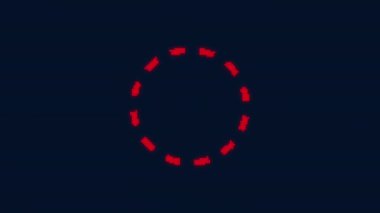 4K animasyon. Neon dairesi. Renkli neon çizgiler hareket ediyor. Neon tarzı hareket hattı. Döngü animasyonu. Neon arka plan. Alfa kanalı