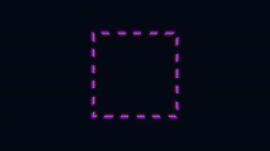 4K animasyon. Neon çerçeve. Renkli neon çizgiler hareket ediyor. Neon tarzı hareket hattı. Döngü animasyonu. Neon arka plan. Alfa kanalı