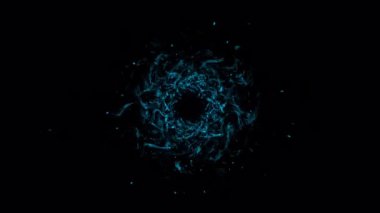 Patlama şok dalgası etkisi ve şeffaf bir arkaplanda farklı dalgalar. Soyut duman patlaması animasyonu. Patlama şok dalgası. Alfa kanalında enerji animasyonunu ateşle. Şablonu Ört.