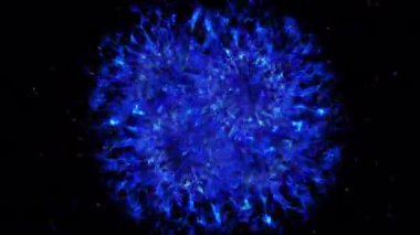 Patlama şok dalgası etkisi ve şeffaf bir arkaplanda farklı dalgalar. Soyut duman patlaması animasyonu. Patlama şok dalgası. Alfa kanalında enerji animasyonunu ateşle. Şablonu Ört.