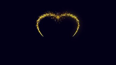 4K altın parçacıkları ve parıltılar. Patlama havai fişekleri. Soyut optik liflerin patlaması. Kompleks Ağ 'ın İçinde Renkli Elektrik Sinyalleri Akıyor. Giriş açıcı. Logo teşhircisi. Alfa kanalı