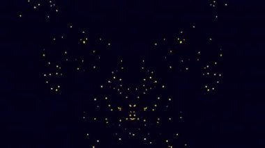 Şeffaf bir arkaplanda Altın Konfeti Patlama Animasyonu. Alfa Ekranında 3D Altın Konfeti Topu Canlandırması.
