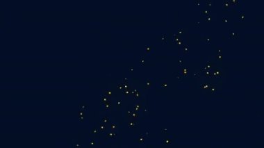 Şeffaf bir arkaplanda Altın Konfeti Patlama Animasyonu. Alfa Ekranında 3D Altın Konfeti Topu Canlandırması.