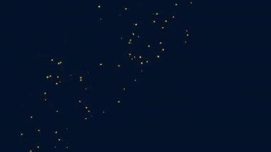 Şeffaf bir arkaplanda Altın Konfeti Patlama Animasyonu. Alfa Ekranında 3D Altın Konfeti Topu Canlandırması.