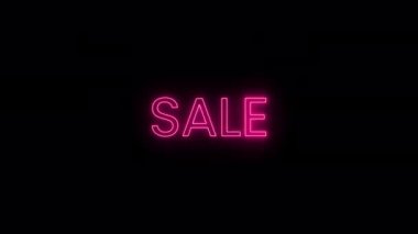 Şeffaf bir arkaplanda yanıp sönen kırmızı ve pembe neon 