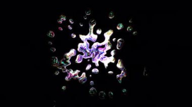 Patlama şok dalgası etkisi ve şeffaf bir arkaplanda farklı dalgalar. Soyut duman patlaması animasyonu. Alfa kanalında enerji animasyonunu ateşle. Şablonu Ört. Patlama şok dalgası.