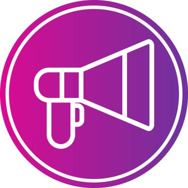 Megafon ikonu vektör illüstrasyonu