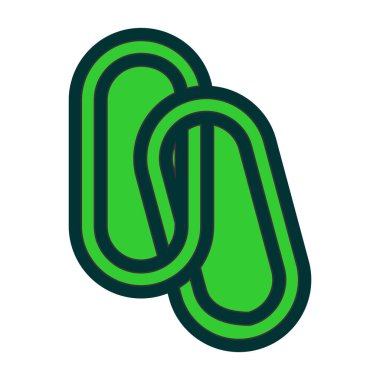 Bir yeşil ve mavi simgenin vektör illüstrasyonu