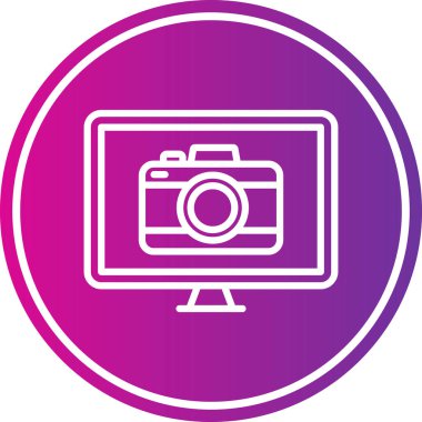 kamera simgesi vektör illüstrasyonu