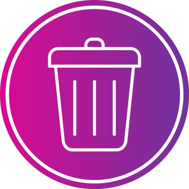 Çöp. Web simgesi basit illüstrasyon