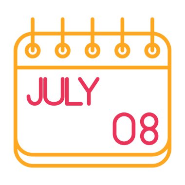 Takvim simgesinin vektör illüstrasyonu