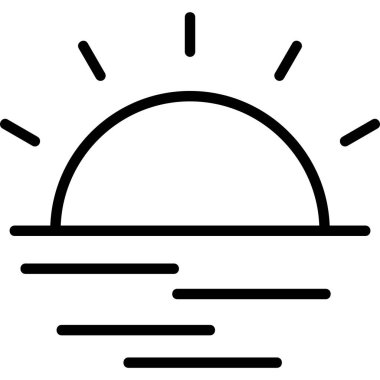 Güneş ışığı simgesi, vektör tasarımı