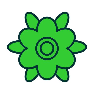 Yapraklı çiçek, vektör çizimi