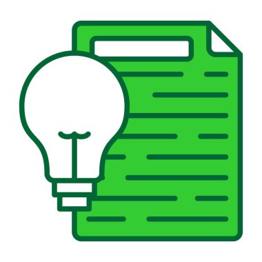 Beyaz arkaplanda izole edilmiş kalem simgesi olan yeşil kağıt levha. vektör illüstrasyonu