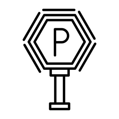 Yol işareti ince çizgi simgesi