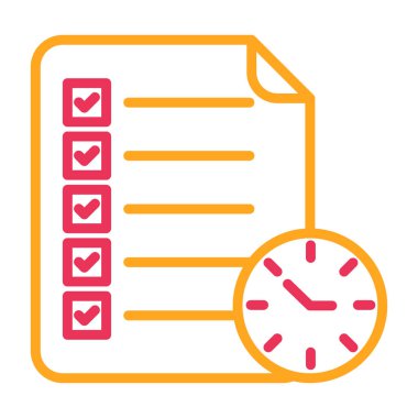 Kontrol listesi. Web simgesi basit illüstrasyon