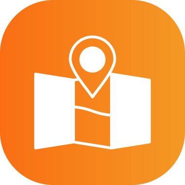 Vektör konumu simge illüstrasyonu