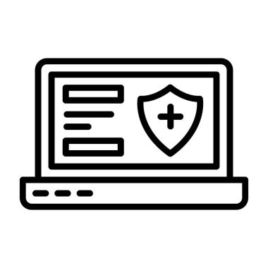 dizüstü bilgisayar simgesi, vektör illüstrasyonu