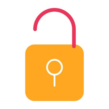 asma kilit ikon vektör çizimi