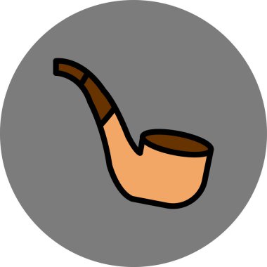 tütün piposu simgesi renk çizimi