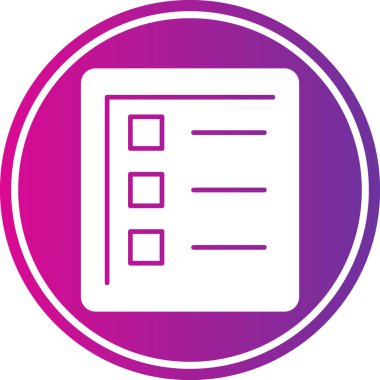 Kontrol listesi simgesi vektör illüstrasyonu