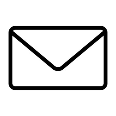 e-posta vektörü ince satır simgesi