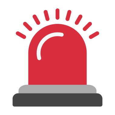 Alarm uyarı çanı simgesi düz biçimli