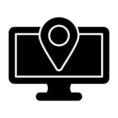 harita işaretleyici simge vektör illüstrasyonu