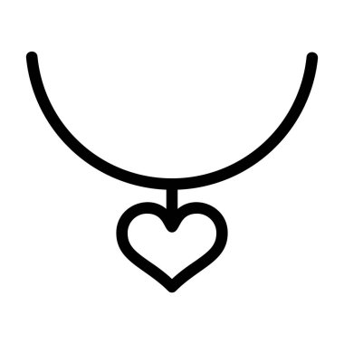 kalp vektörü ince çizgi simgesi