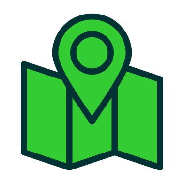 Harita konumu simgesi doldurulmuş - taslak biçimi