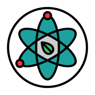 Molekül. Web simgesi basit tasarım