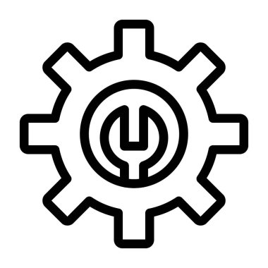 Servis simgesi, vektör illüstrasyon tasarımı