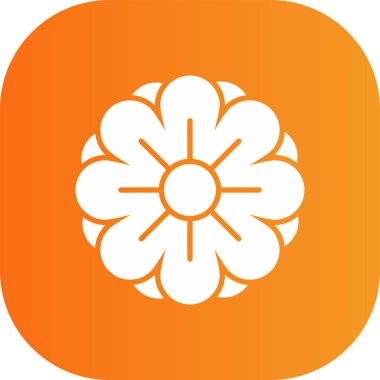 Anemone web simgesi basit vektör illüstrasyonu