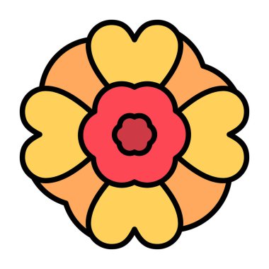 Çiçek. Web simgesi basit illüstrasyon