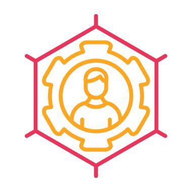 Yuvarlak çerçeveli bir adamın vektör çizimi